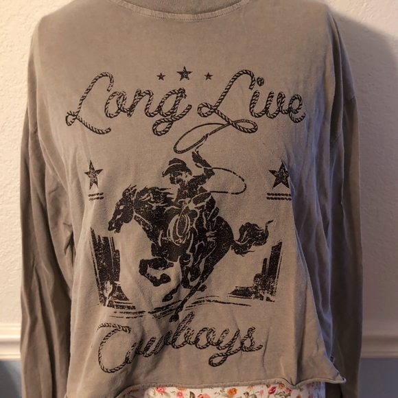 Zutter Tops - Zutter Long Live Cowboys long sleeve tee